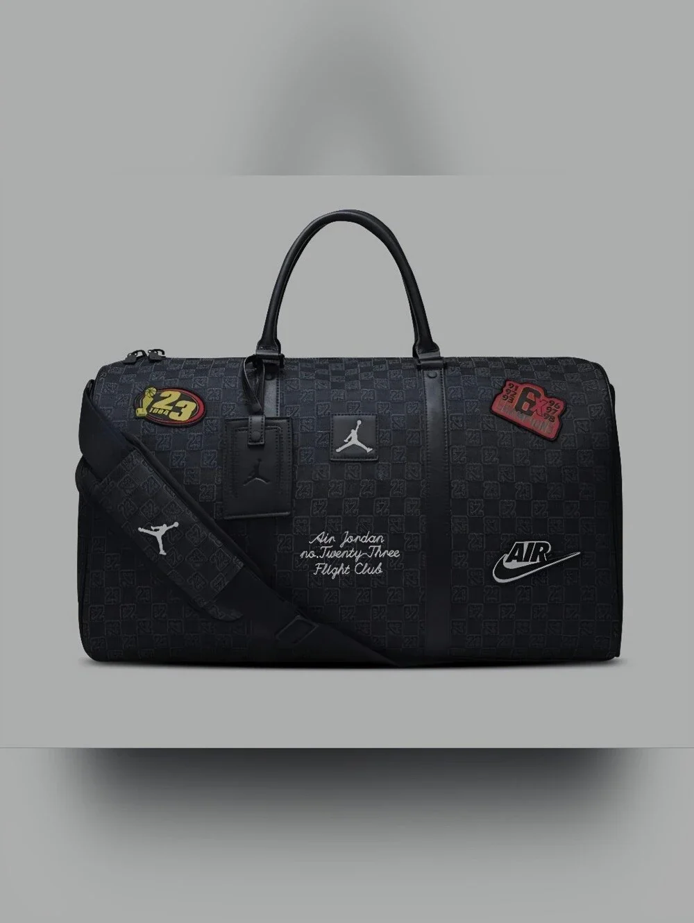 Nike Jordan Monogram Champion Luxury 25L Travel Duffle Bag MM9157-023 Size M NWT